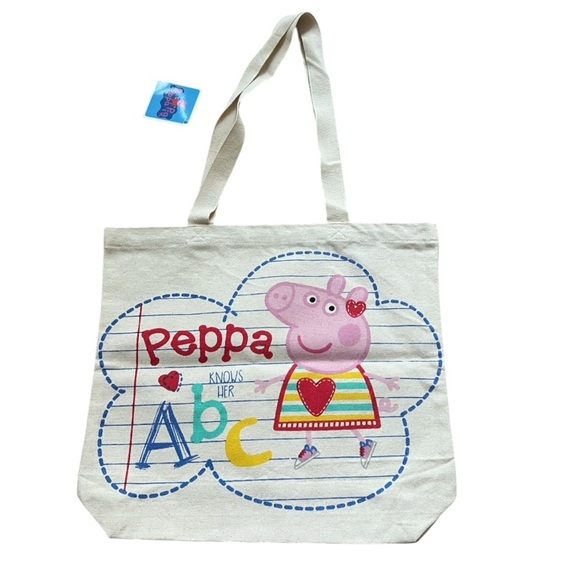 Dr. Seuss Handbags - Peppa Knows Her ABC Reusable Canvas Tote Bag